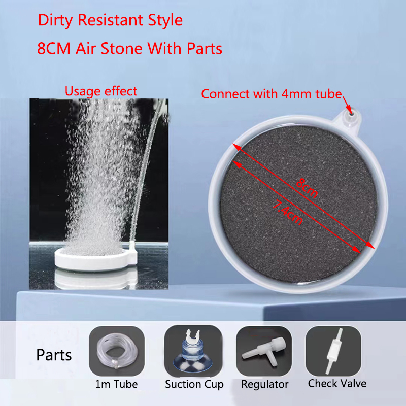 1Pcs 35/50/80mm Fish Tank Aquarium Air Stone Oxygen Aerator Increasing Air Bubble Pond Pump Hydroponic Oxygen Accessories Great