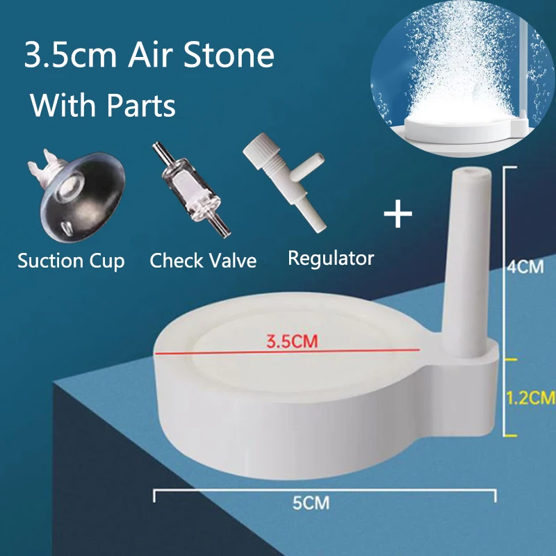 1Pcs 35/50/80mm Fish Tank Aquarium Air Stone Oxygen Aerator Increasing Air Bubble Pond Pump Hydroponic Oxygen Accessories Great