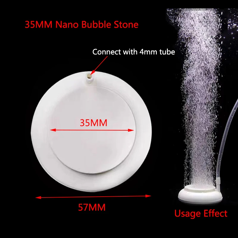 1Pcs 35/50/80mm Fish Tank Aquarium Air Stone Oxygen Aerator Increasing Air Bubble Pond Pump Hydroponic Oxygen Accessories Great