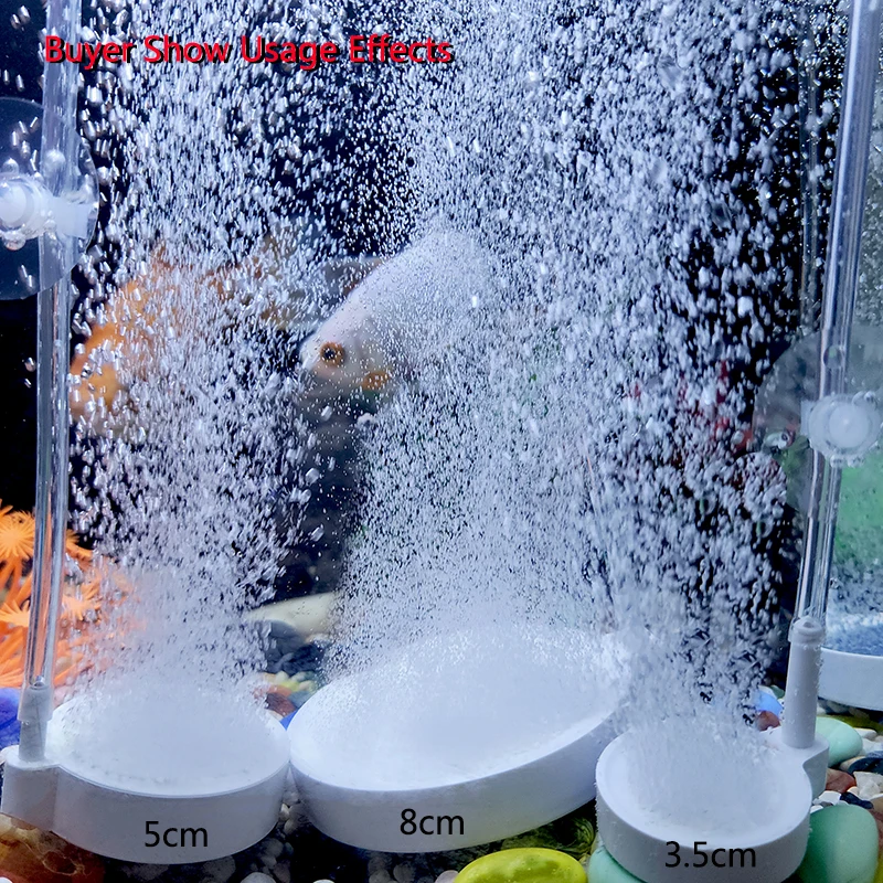 1Pcs 35/50/80mm Fish Tank Aquarium Air Stone Oxygen Aerator Increasing Air Bubble Pond Pump Hydroponic Oxygen Accessories Great