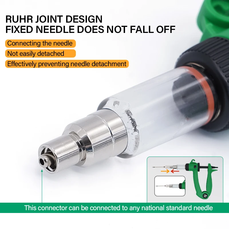 0.5-6ML Veterinary Vaccine Syringe Injector Animal Automatic Adjustable Continuous Syringe for Pigs Cattle Sheep Animals Tools