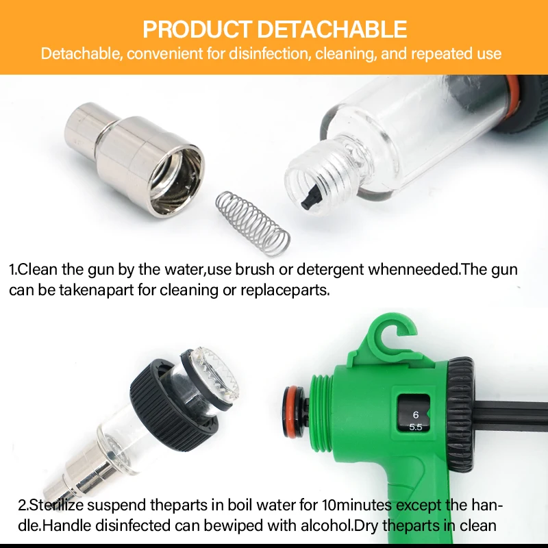 0.5-6ML Veterinary Vaccine Syringe Injector Animal Automatic Adjustable Continuous Syringe for Pigs Cattle Sheep Animals Tools