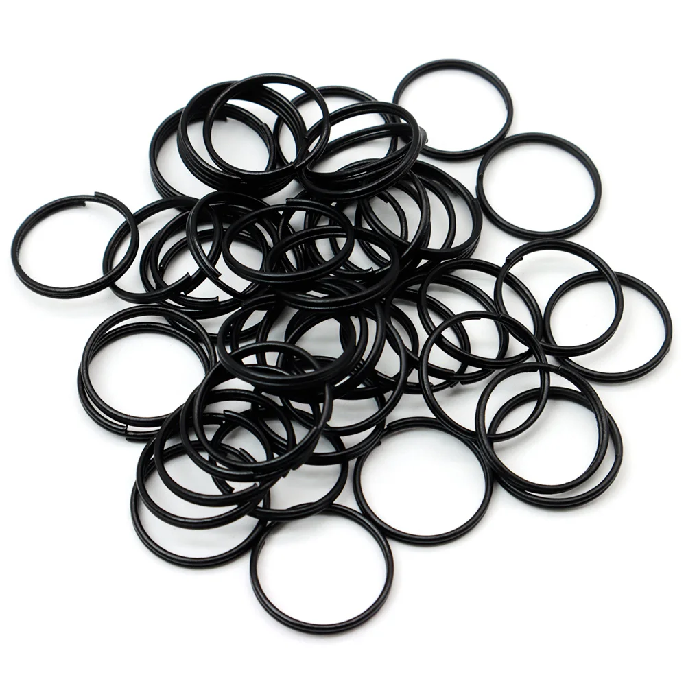 100Pcs Hot Sells Pet ID Tag 10MM 15MM Stainless Steel Keyring Colorful Metal Charm Pendant Supplies Accessories