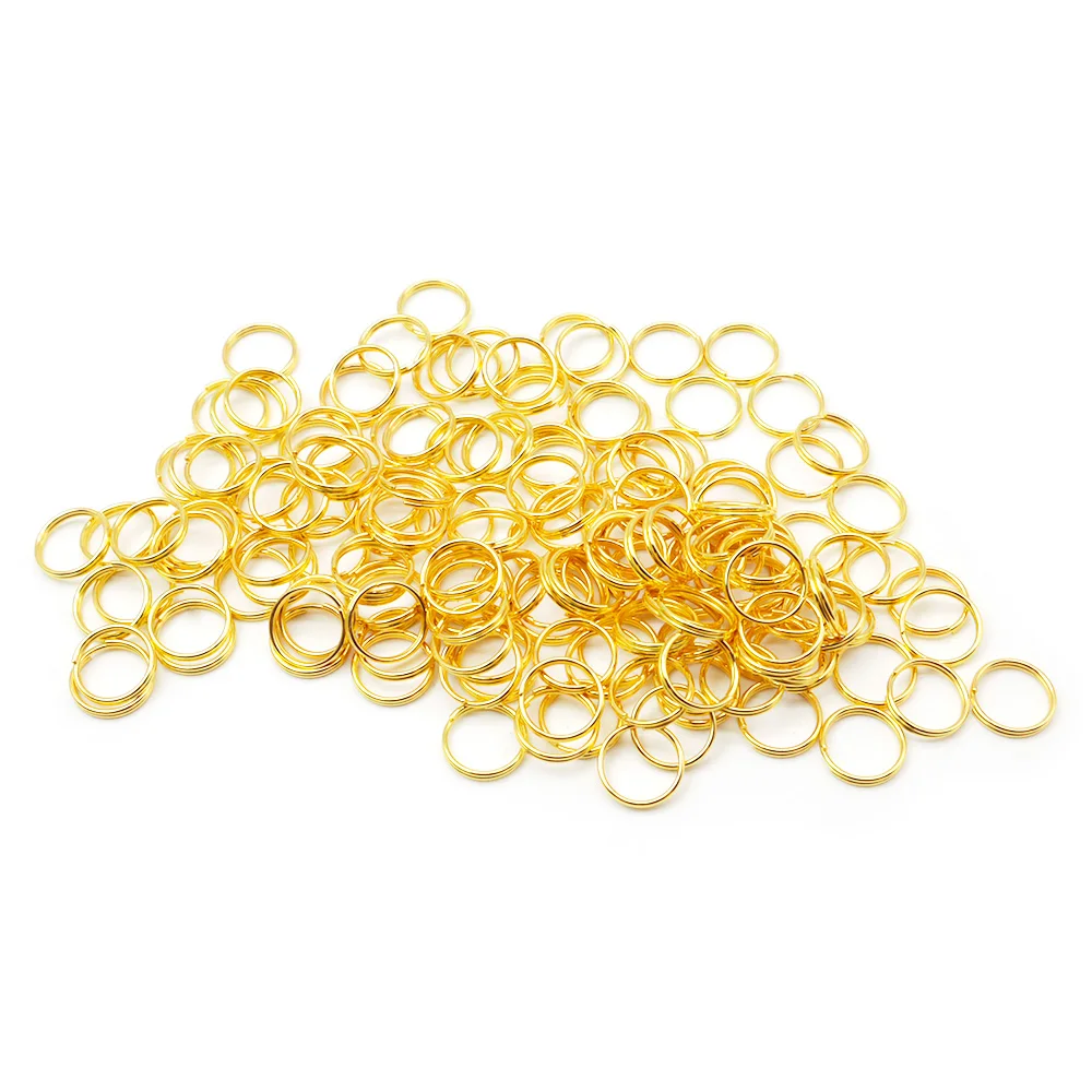 100Pcs Hot Sells Pet ID Tag 10MM 15MM Stainless Steel Keyring Colorful Metal Charm Pendant Supplies Accessories