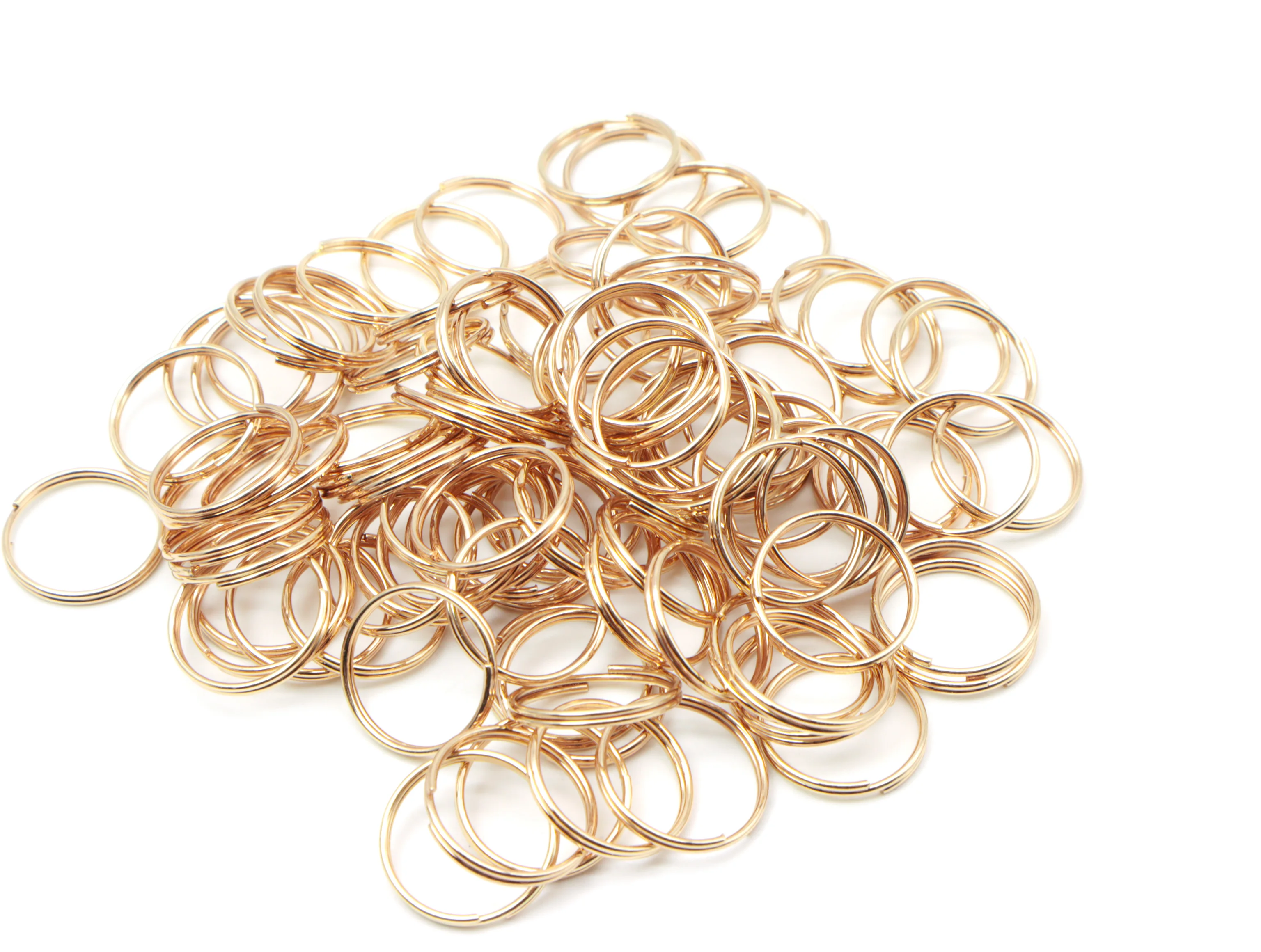 100Pcs Hot Sells Pet ID Tag 10MM 15MM Stainless Steel Keyring Colorful Metal Charm Pendant Supplies Accessories