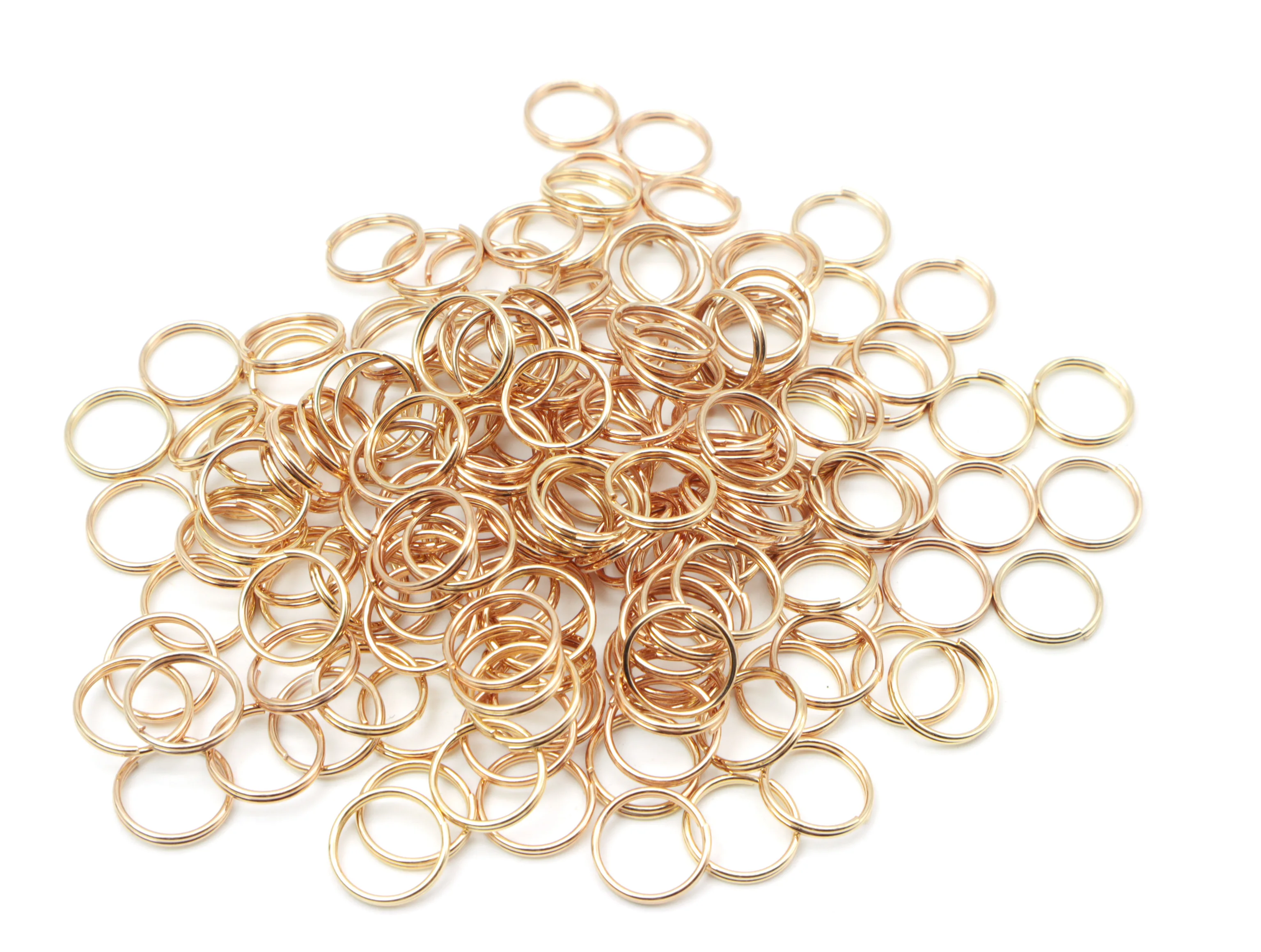 100Pcs Hot Sells Pet ID Tag 10MM 15MM Stainless Steel Keyring Colorful Metal Charm Pendant Supplies Accessories
