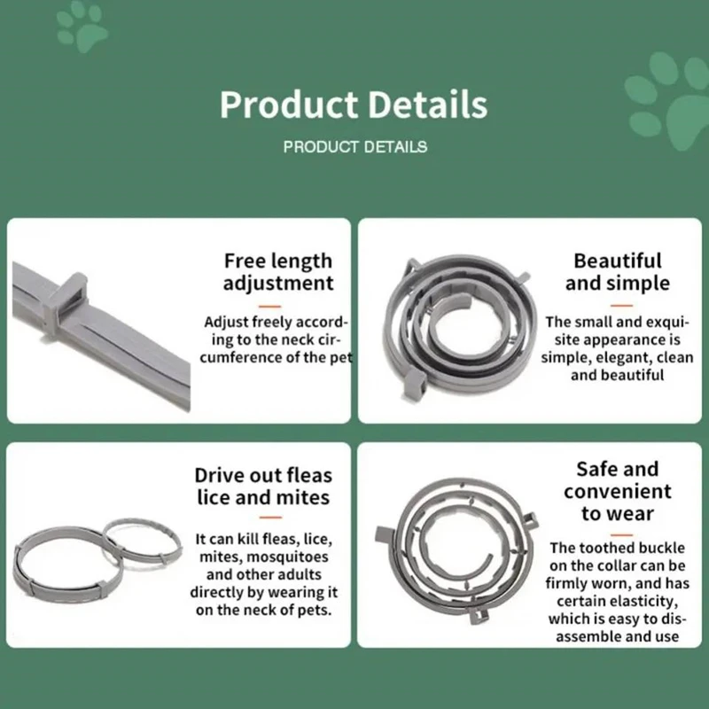 New Releases Dog Collar,Cat Anti-flea and Tick Collars, Pet 8Months Protection, Can Be Automatically Adjusted, Dogs Accessories