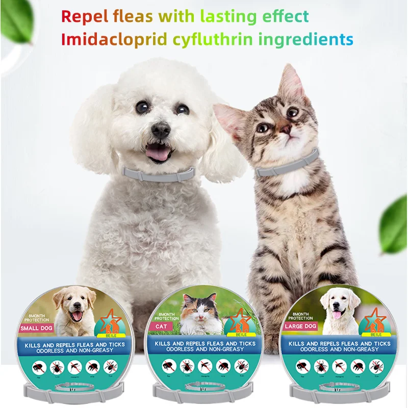 New Releases Dog Collar,Cat Anti-flea and Tick Collars, Pet 8Months Protection, Can Be Automatically Adjusted, Dogs Accessories