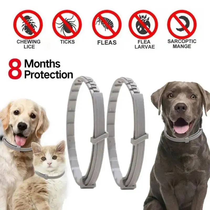 New Releases Dog Collar,Cat Anti-flea and Tick Collars, Pet 8Months Protection, Can Be Automatically Adjusted, Dogs Accessories