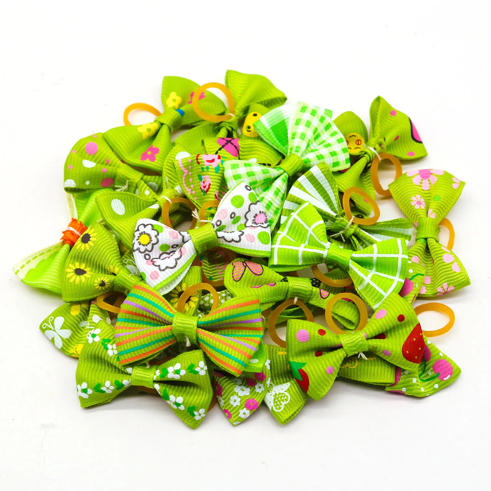 30PCS Pet Dog Cat Puppy Grooming Bows Pet Hair Accessories Decorate Hair for Small Dog Hair Rubber Band Dog Supplier