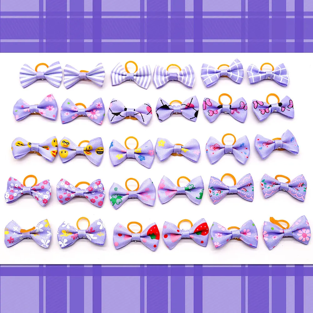30PCS Pet Dog Cat Puppy Grooming Bows Pet Hair Accessories Decorate Hair for Small Dog Hair Rubber Band Dog Supplier