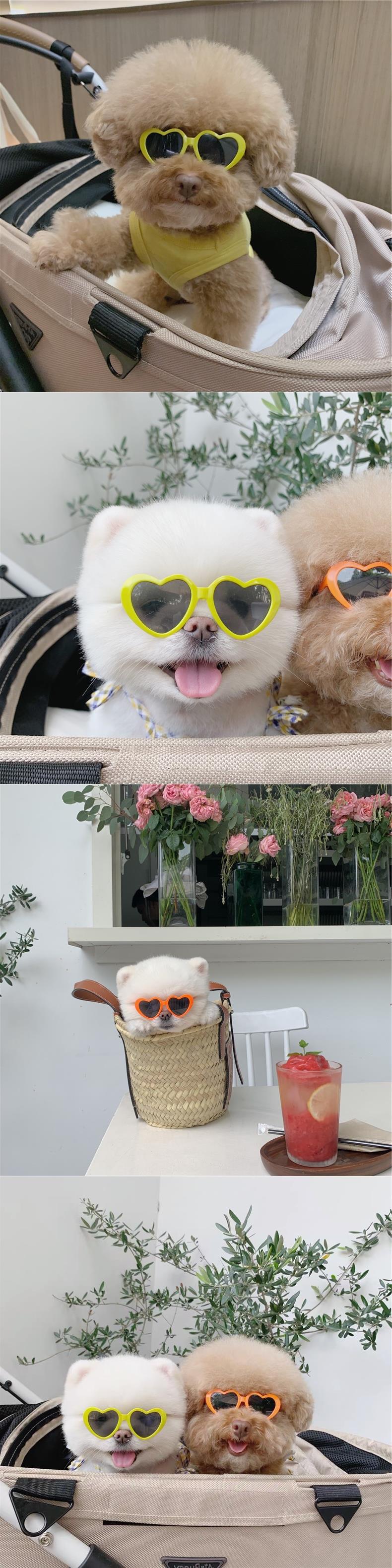 New Love Pet Glasses for Dog Cat Cute Creative Fashion Sunglasses with Jewelry Pet Beauty Decoration Supplies