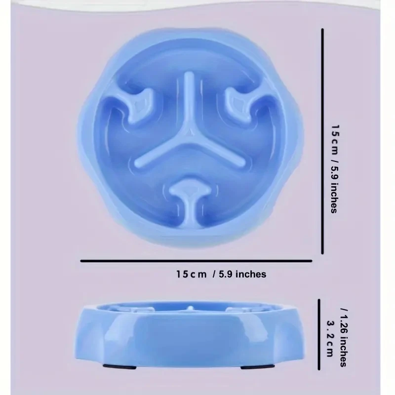 Square Pet Slow Feeding Cat Bowl Anti-choking Dog Puzzle Food Bowl Water Basin Anti-Overturning Cat Feeding Drinking Container