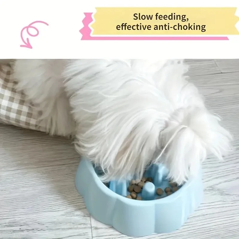 Square Pet Slow Feeding Cat Bowl Anti-choking Dog Puzzle Food Bowl Water Basin Anti-Overturning Cat Feeding Drinking Container