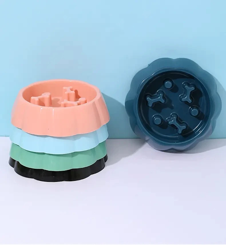 Square Pet Slow Feeding Cat Bowl Anti-choking Dog Puzzle Food Bowl Water Basin Anti-Overturning Cat Feeding Drinking Container