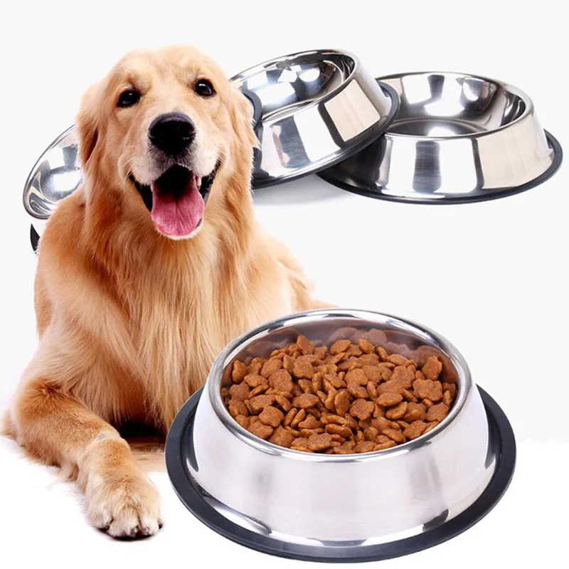 Stainless Steel Pet Dog Bowl Food Storage Container Dog Food Bowl Water Bottle Pet Bowl Feeder Dish for Small Large Dogs Cats