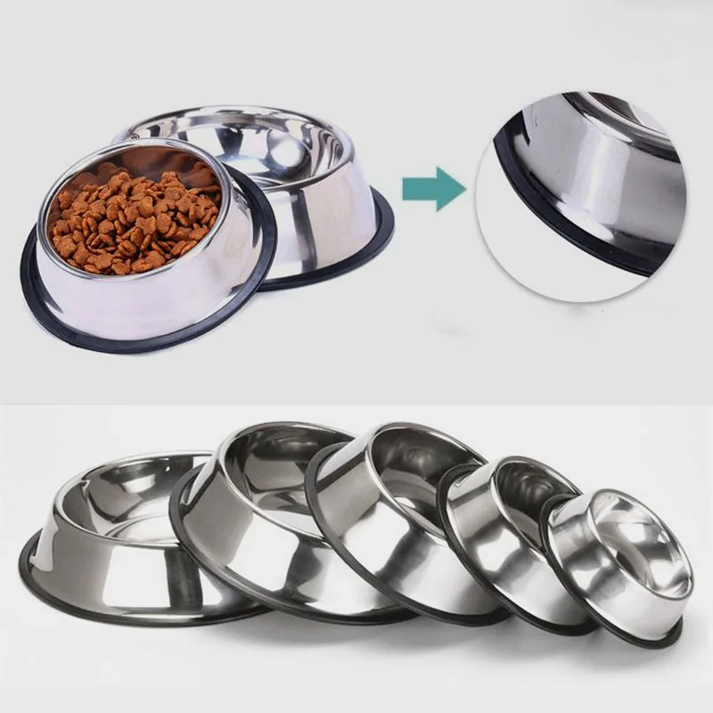 Stainless Steel Pet Dog Bowl Food Storage Container Dog Food Bowl Water Bottle Pet Bowl Feeder Dish for Small Large Dogs Cats