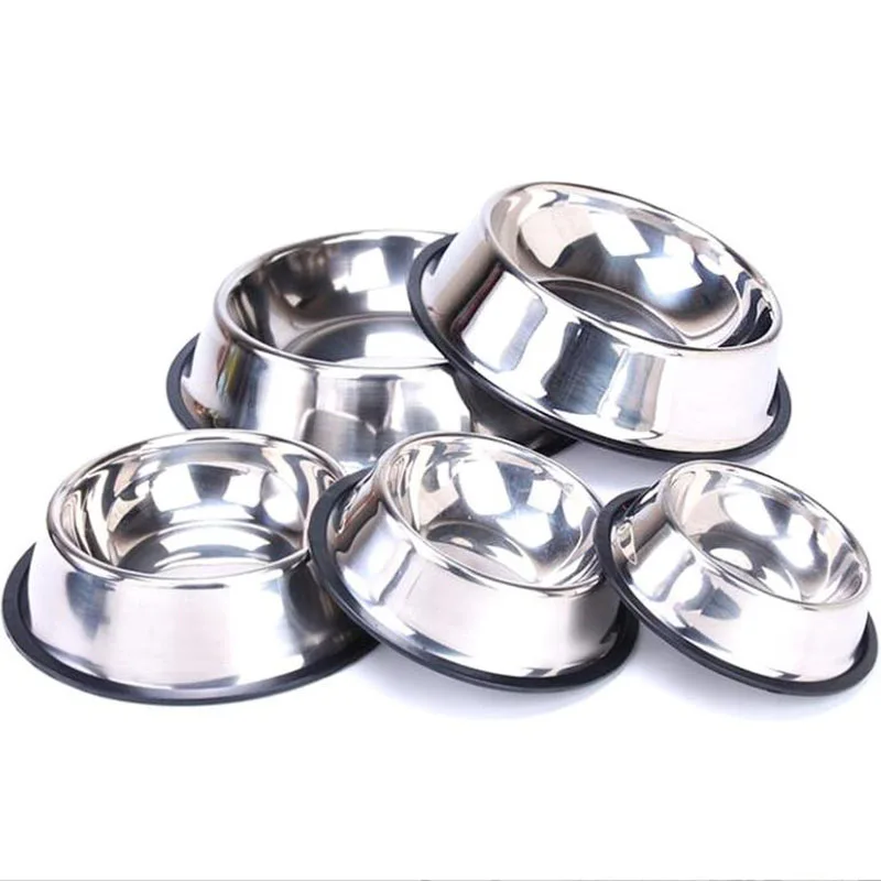 Stainless Steel Pet Dog Bowl Food Storage Container Dog Food Bowl Water Bottle Pet Bowl Feeder Dish for Small Large Dogs Cats