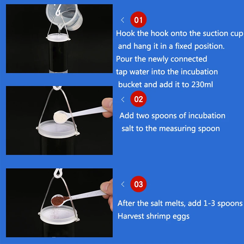 250/500ml Aquarium Brine Shrimp Incubator Artemia Professional Efficient Simple Operation Hatching Bucket Hatch Tool Kits