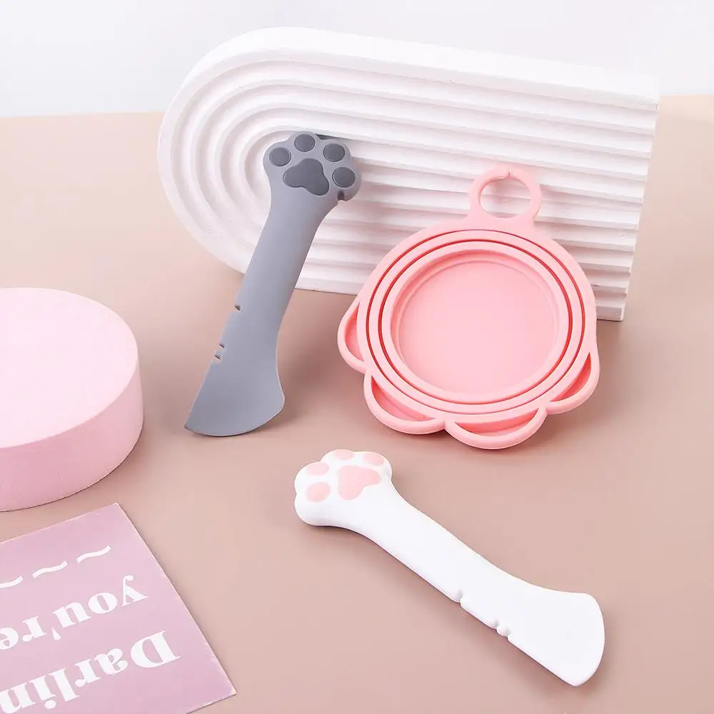 Multifuctional Pet Food Can Spoon Set Pet Can Opener Dry Wet Food Spoon Cat Supplies Pet Spoon Feeding Stirring Spoon