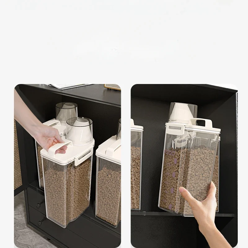 Pet Dog Snack Storage Box Sealed Cat Food Storage Bucket Vacuum Preservation Tank for Pet Food Moisture-proof and Dehumidifying