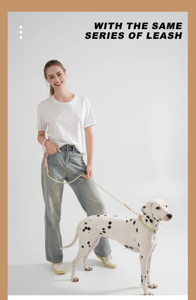 Pet Collar Cute Fashion Nylon Webbing Dog Lead Collar Candy Style Handmade Webbing PVC Neck Ring Cool Waterproof Dogs Supplies
