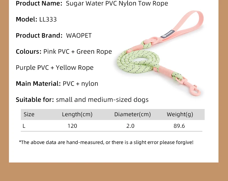 Pet Collar Cute Fashion Nylon Webbing Dog Lead Collar Candy Style Handmade Webbing PVC Neck Ring Cool Waterproof Dogs Supplies