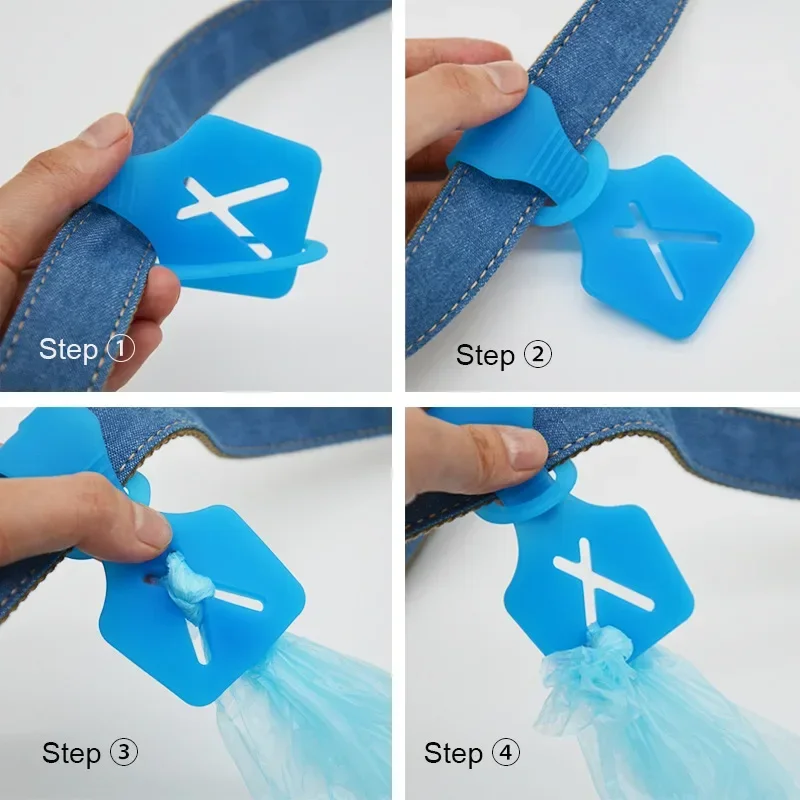 New Silicone Dog Poop Bag Holder Pet Garbage Bag Clip Hands-free Clip Dog Cleaning Supplies Dog Poop Bag Dispenser
