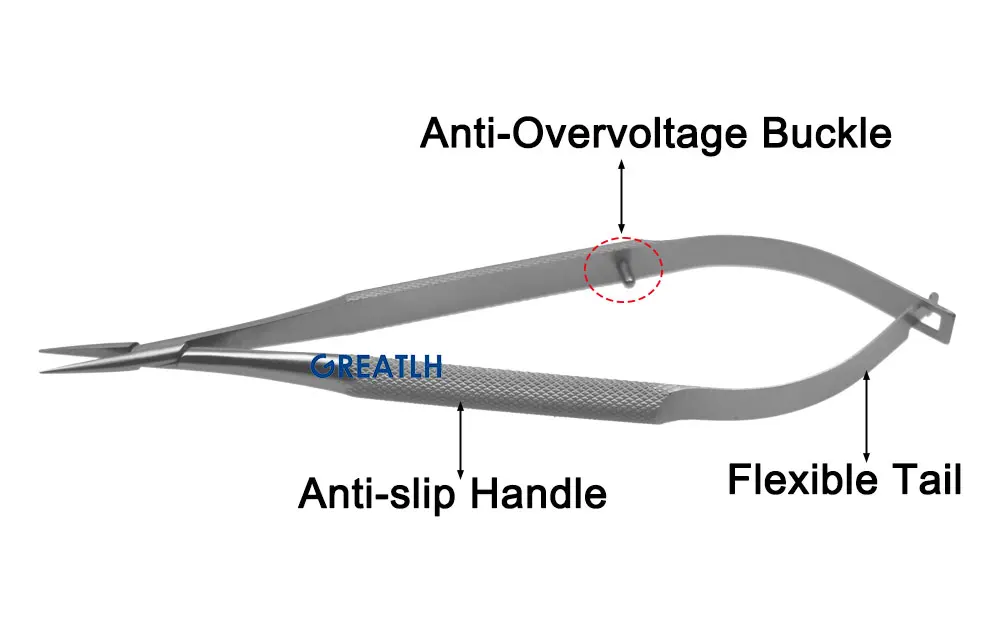 GREATLH Stainless Steel Ophthalmic Instrument Set Forcep Needle Holder Scissor Eyelid Micro Tools Ophthalmic Eye Instrument