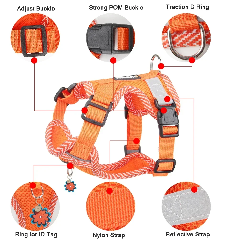 New Dog Chest Strap Dopamine Pet Chest Strap Reflective and Breathable Pet Traction Rope Pet Supplies