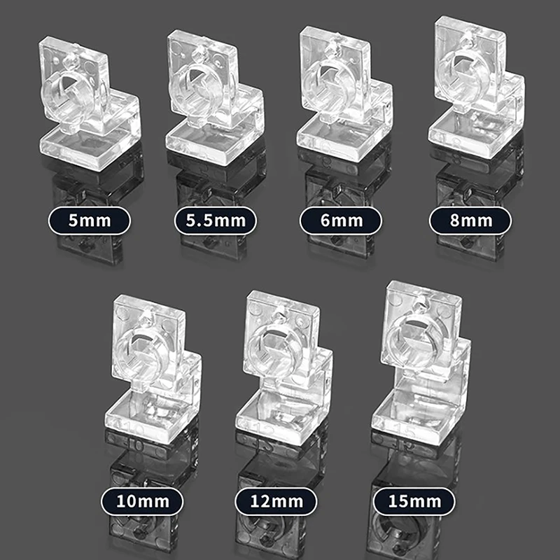 4pcs 6mm/8mm/10mm/12mm/15mm Fish Tank Acrylic Clips Aquarium Lid Cover Support Holder Bracket Clamp Stand Aquarium Supply