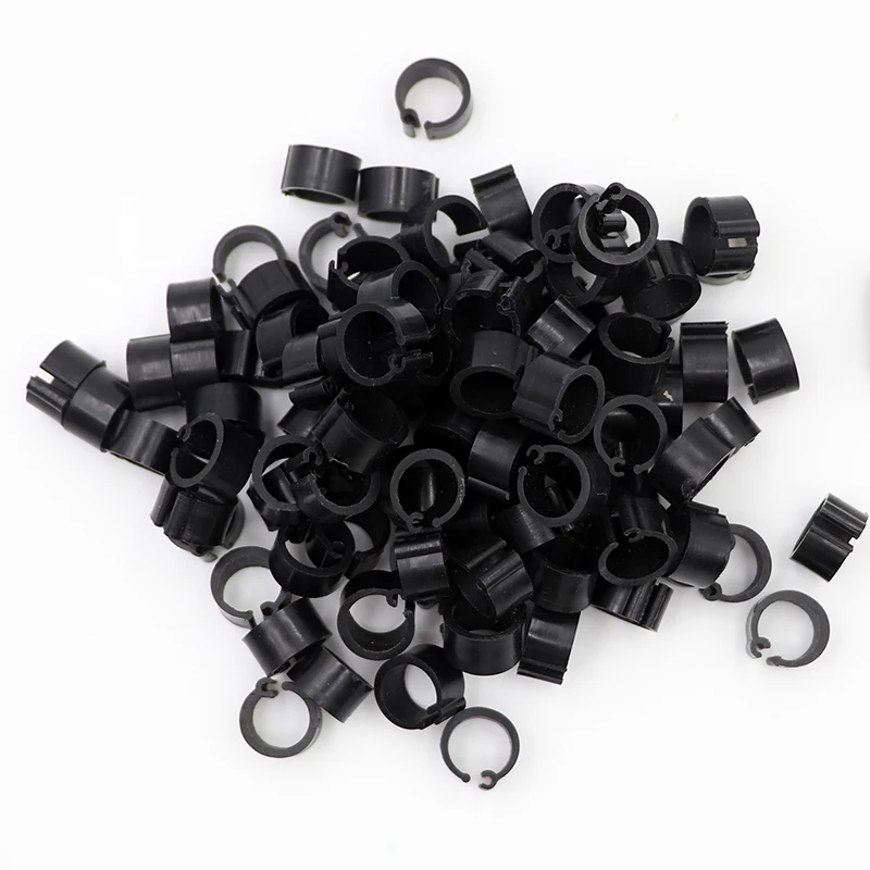 100Pcs Birds Pigeon Foot Rings Small Poultry Foot Ring 10 Colors Plastic Dove Clip Quail Pigeon Foot Ring Pet Bird Supplies