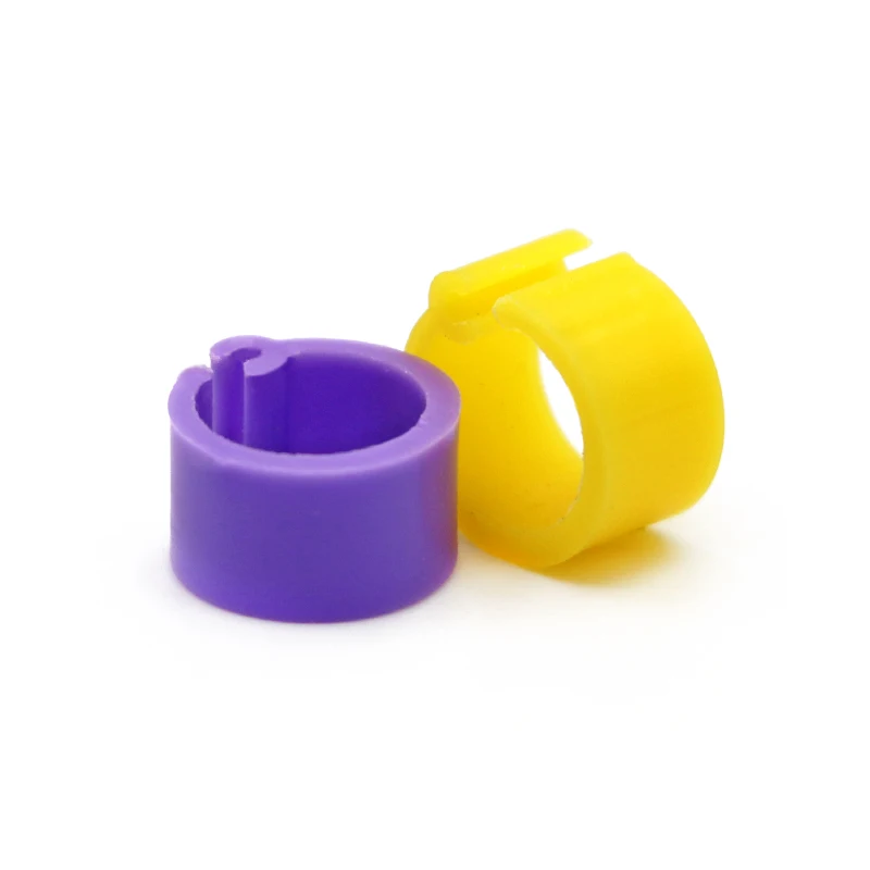 100Pcs Birds Pigeon Foot Rings Small Poultry Foot Ring 10 Colors Plastic Dove Clip Quail Pigeon Foot Ring Pet Bird Supplies