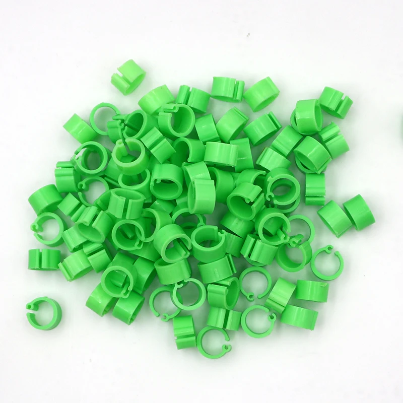 100Pcs Birds Pigeon Foot Rings Small Poultry Foot Ring 10 Colors Plastic Dove Clip Quail Pigeon Foot Ring Pet Bird Supplies