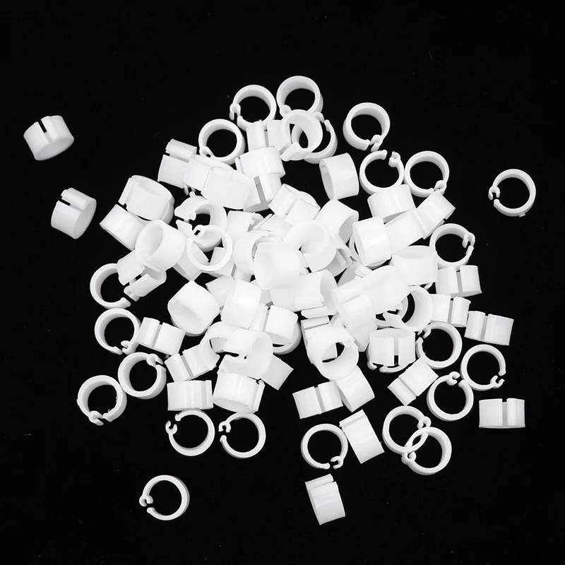 100Pcs Birds Pigeon Foot Rings Small Poultry Foot Ring 10 Colors Plastic Dove Clip Quail Pigeon Foot Ring Pet Bird Supplies