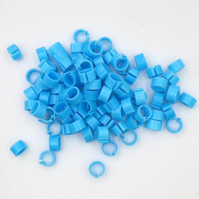 100Pcs Birds Pigeon Foot Rings Small Poultry Foot Ring 10 Colors Plastic Dove Clip Quail Pigeon Foot Ring Pet Bird Supplies