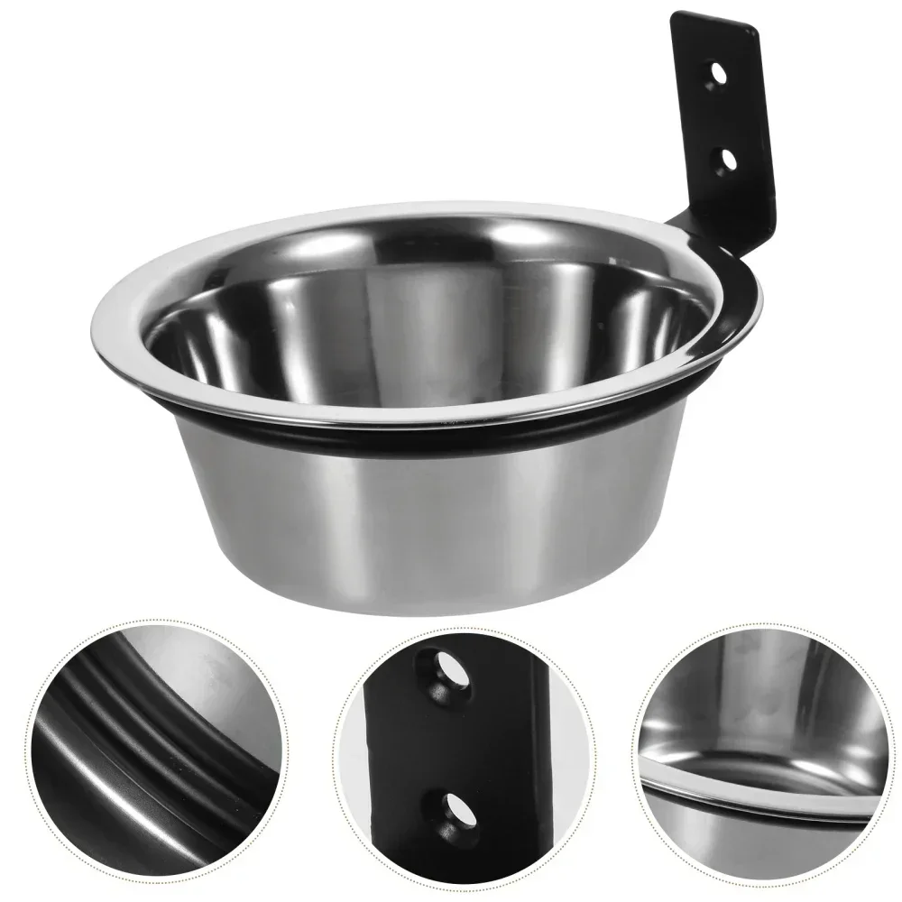 Pet Food Bowl Wall Mounted Dog Bowl Elevated Pet Feeding Bowls Container Stainless Steel Pet Cat Water Feeder Bowls Dog Supplies