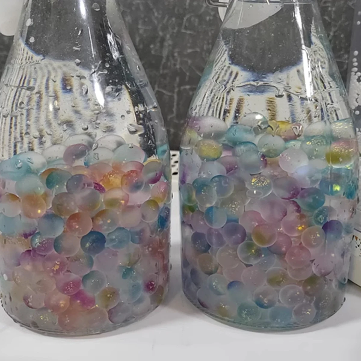 Fish Tank Frosted Glass Beads, Small Fish Tank Landscaping Supplies, Micro Landscape Ecological Tank Decorations and Ornaments