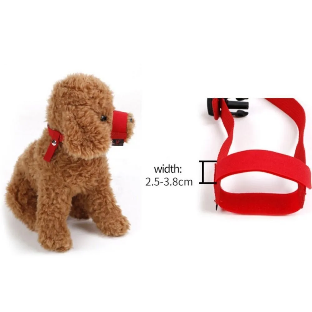 Pet Supplies Adjustable Dog Muzzle Soft Nylon Anti-biting Dog Straps Mask Breathable Stop Barking Mouth Cover Dog
