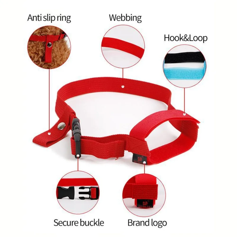 Pet Supplies Adjustable Dog Muzzle Soft Nylon Anti-biting Dog Straps Mask Breathable Stop Barking Mouth Cover Dog