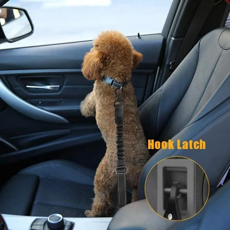 3 In 1 Pet Dog Car Seat Belt Nylon Reflective Adjustable Pet Seat Vehicle Lead Clip Safety Traction Rope for Small Large Dogs