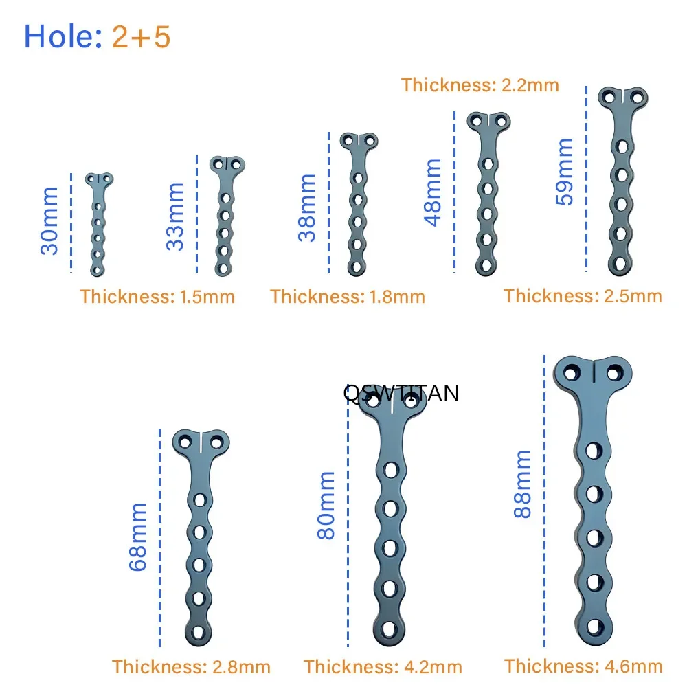 ALPS T Locking Plate 3.5/4.2/5.0/6.5 Titanium Alloy Veterinaria Pets Fracture Orthopedic Surgical Instruments Veterinary