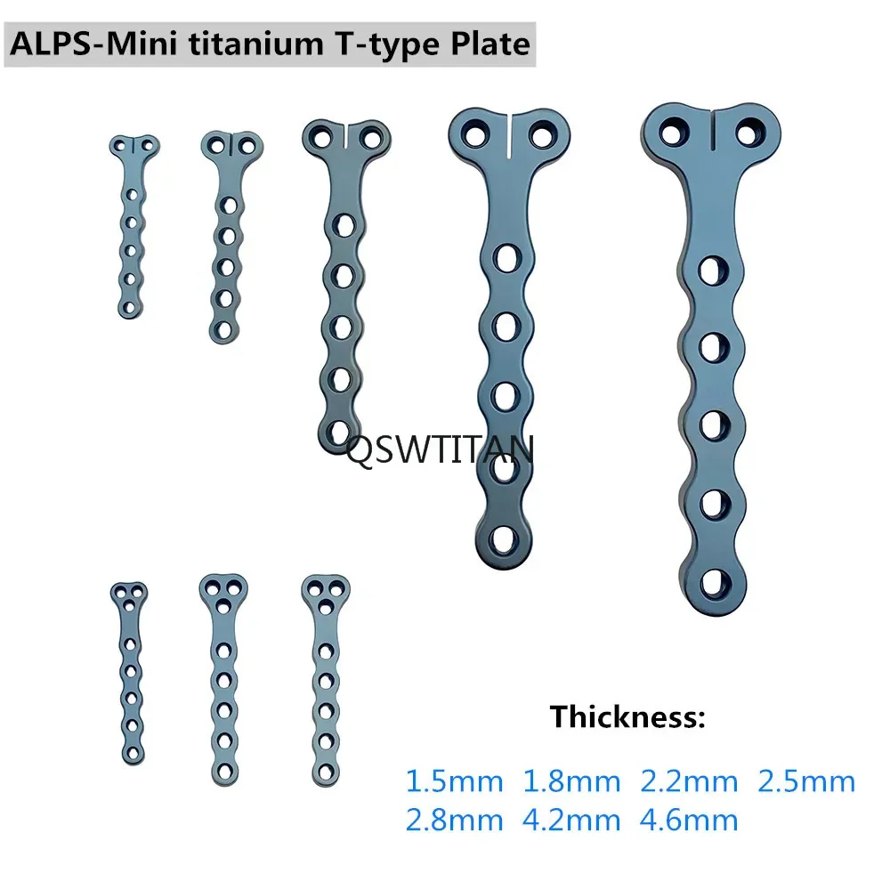 ALPS T Locking Plate 3.5/4.2/5.0/6.5 Titanium Alloy Veterinaria Pets Fracture Orthopedic Surgical Instruments Veterinary