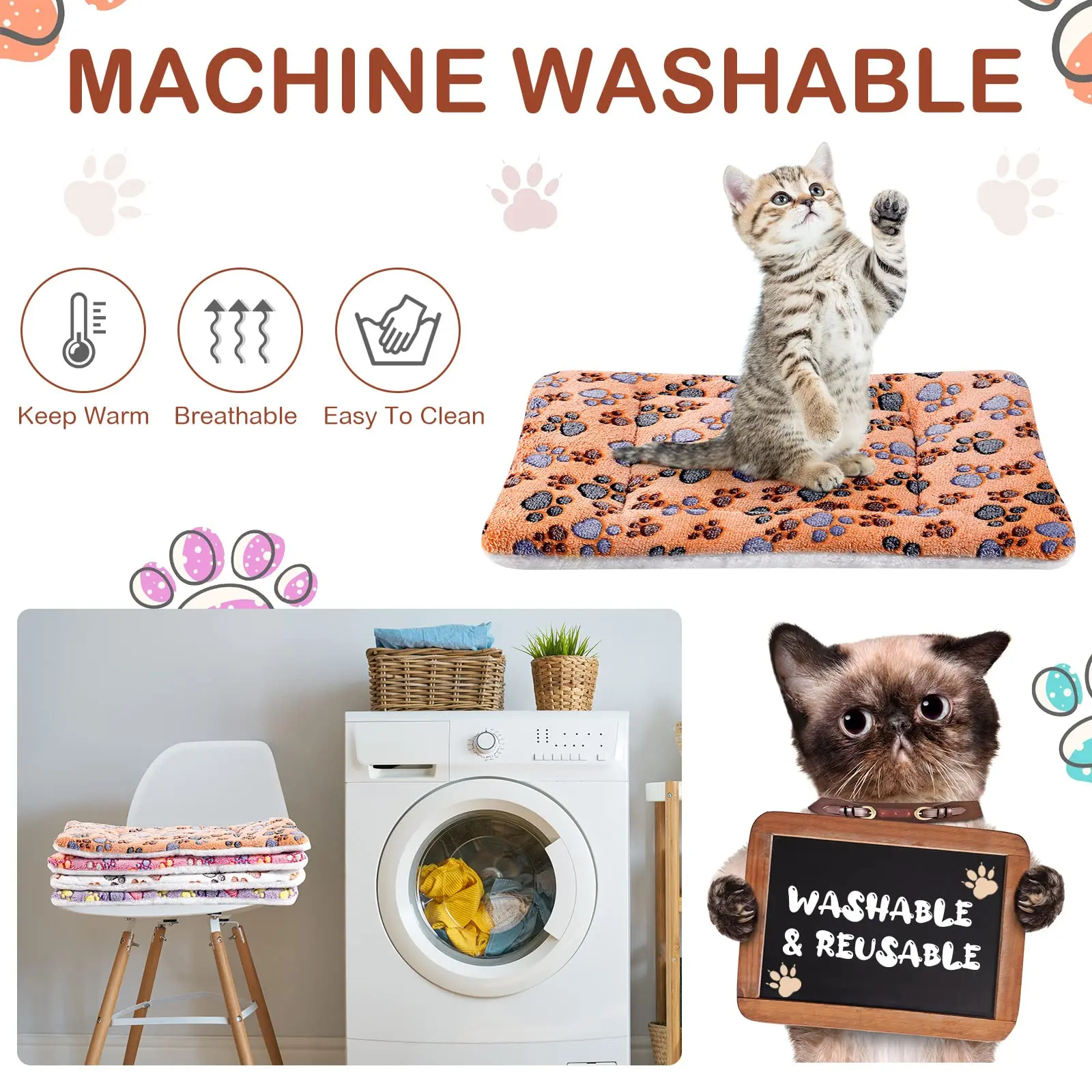 Pet Sleeping Mat Dog Bed Cat Litter Puppy Bed Dog Sofa Lovely Mattress Cushion for Small Large Dog Washable Blanket For Winter