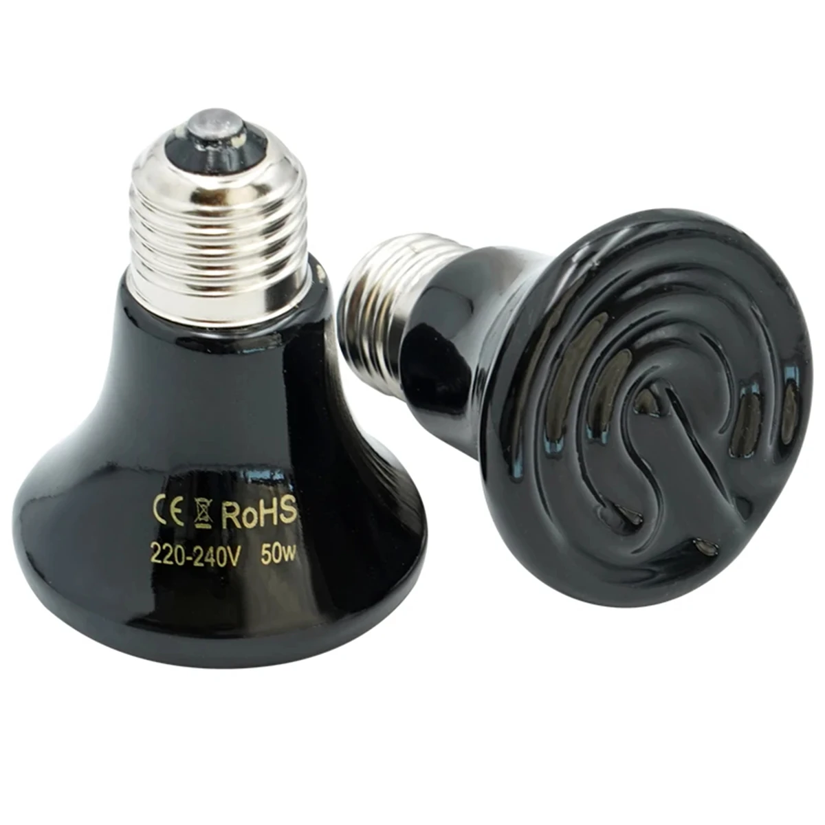 1Pc Mini Conical Reptile Ceramic Heating Lamp 220-240V Infrared Snake Lizard Turtle Shell Heat Emitter Light Bulb 25/50/75/100W