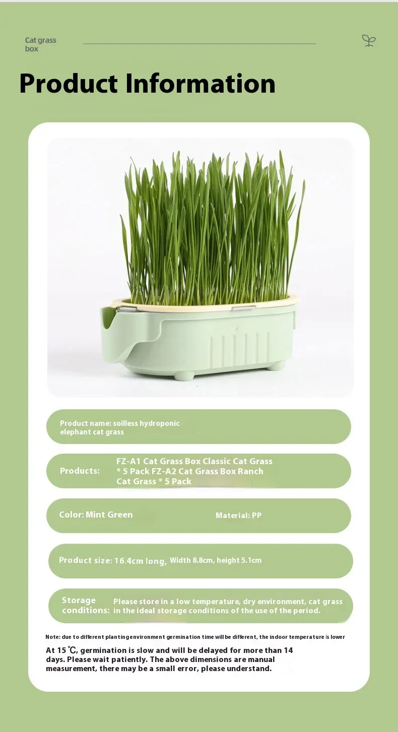 Organic Cat Grass Planter Kit Hairball Relief Natural Digestive Aid Grow Your Own Cat Grass Bowl Set Not Include Seed