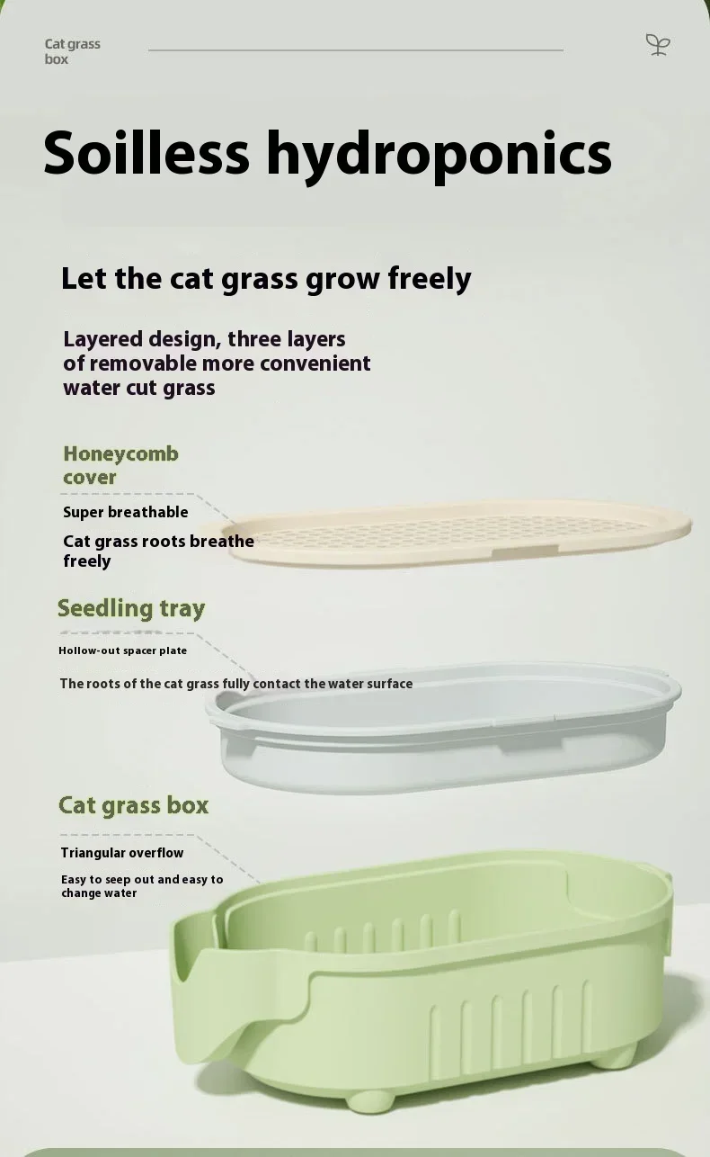 Organic Cat Grass Planter Kit Hairball Relief Natural Digestive Aid Grow Your Own Cat Grass Bowl Set Not Include Seed