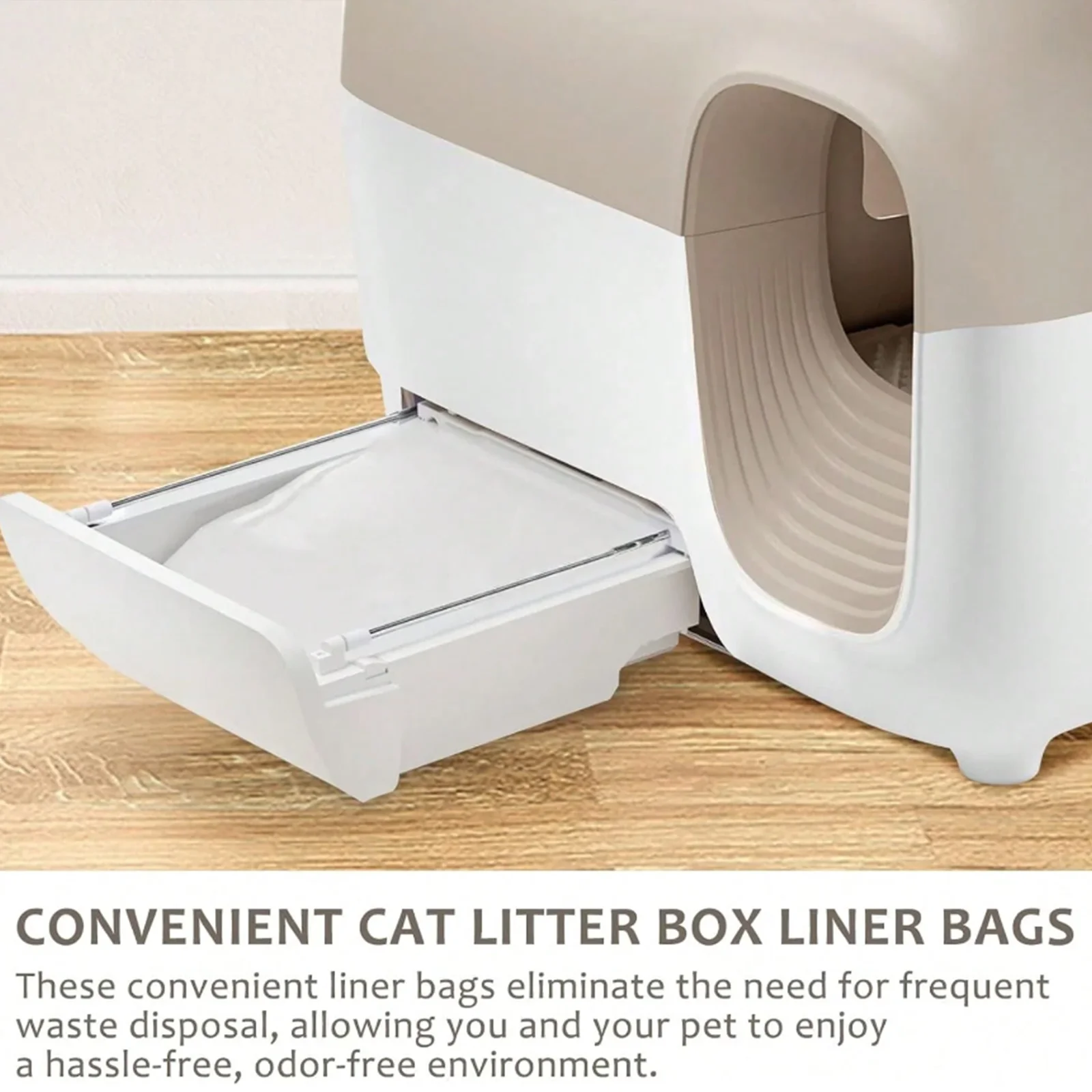 60 Pcs Cat Litter Bags for PetSnowy Snow Cat Litter Box,Self-Sealing Waste Drawer Liner Bags,Heavy Duty Tear and Leak Resistant