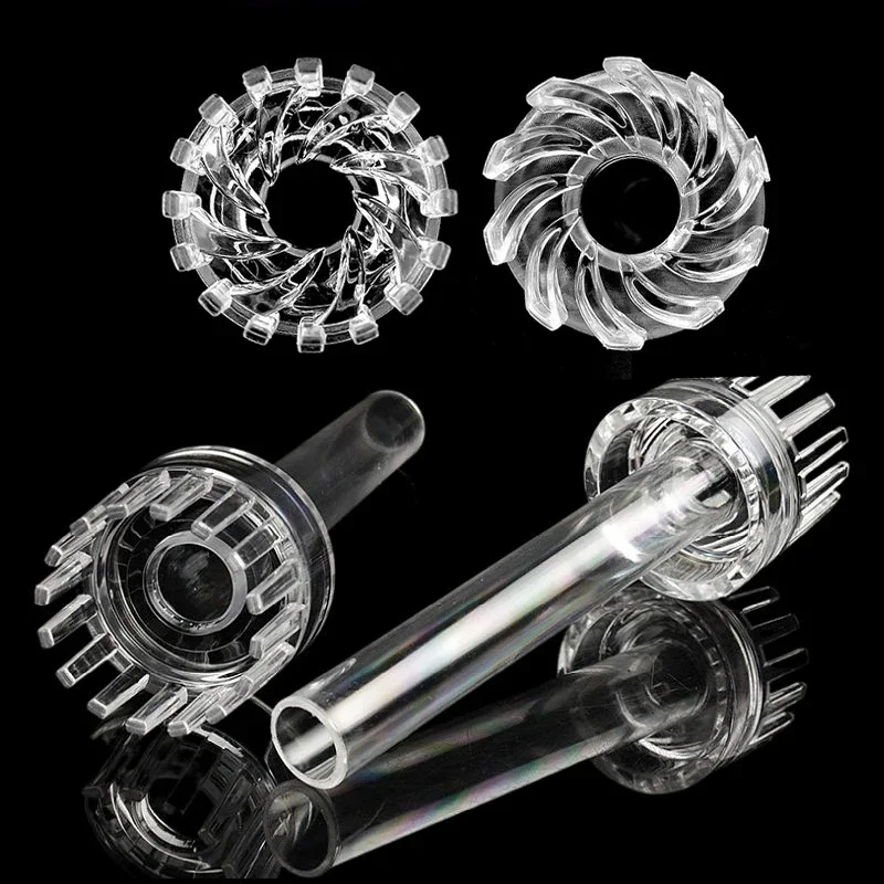 DIY Acrylic Aquarium Skimmer Lily Pipe Spin Surface Inflow Outflow Water Plant Tank Filter Cleaning Fish Tank Accessories