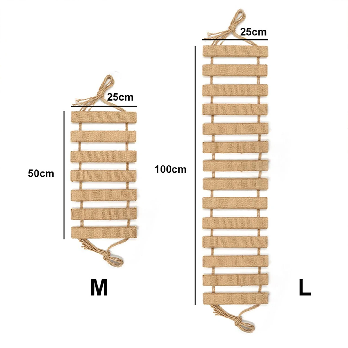 Cat Climbing Frame Bridge Cat Ladder Sisal Rope Wooden Cat Tree Tower Use for Cage Climber Scratching Post Pet Furniture Toys